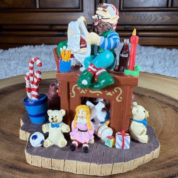 Vintage Coca-Cola Santa & Elf North Pole Bottling Works Collection Figurine - Picture 3 of 7